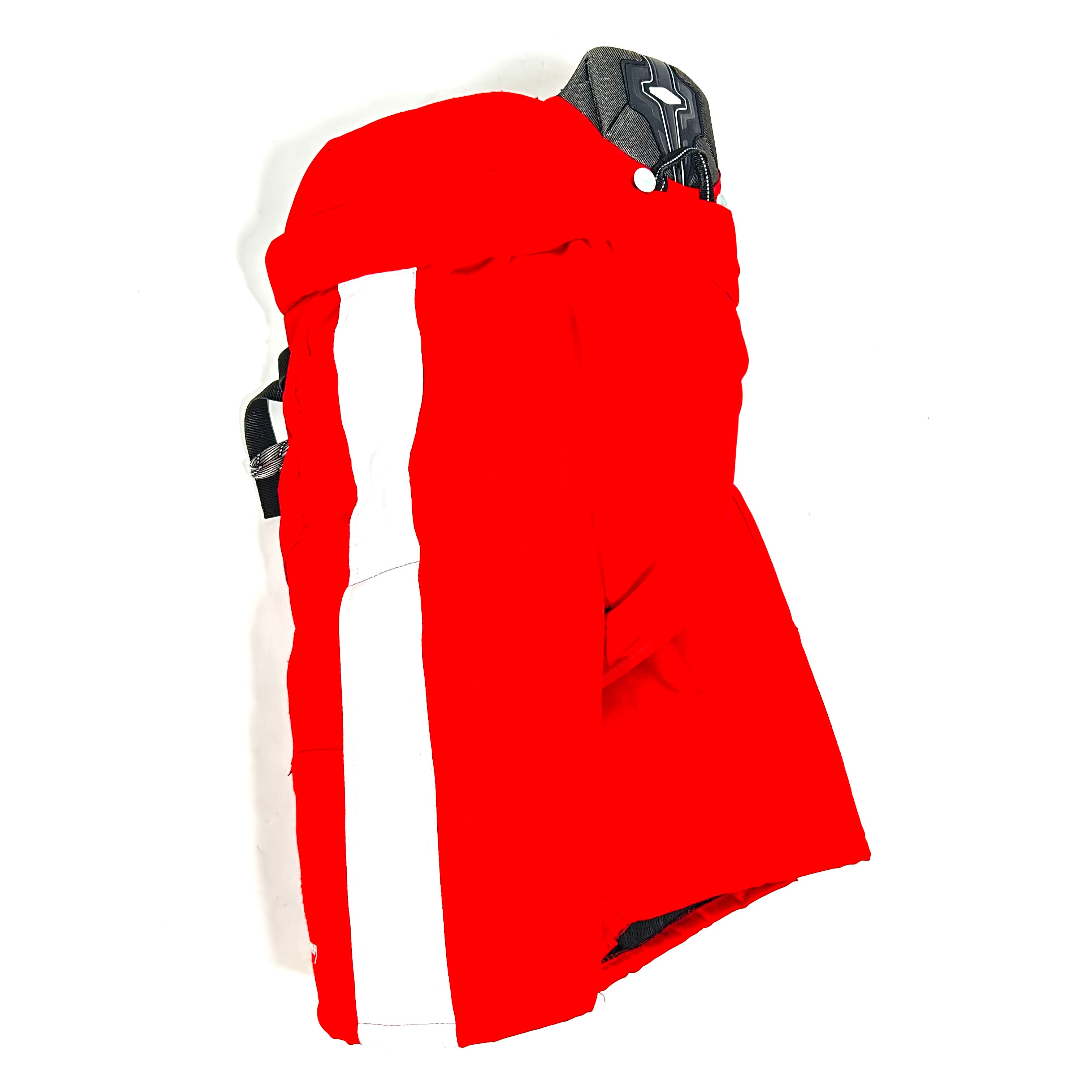 Bauer Nexus - Pantalon de hockey NCAA Pro Stock d'occasion (rouge/blanc)